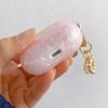 FINON airpods 4th generation case airpods 4 case cute carabiner strap glitter stylish (pink)