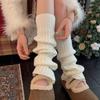 Button Split Calf Socks White Socks Women'S Autumn And Winter Knitted Leg Warmers Stacking Socks With Boots Look Thin