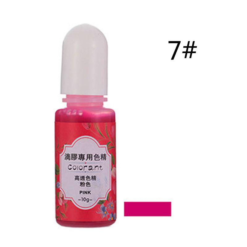 13 Colors Epoxy UV Resin Coloring Dye Liquid Epoxy Pigment Resin Colorant Fading Resistance10ml Translucent