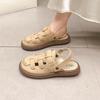 Baotou Sandals Women'S Summer Two Wear Thick-Soled Half-Slippers Flat-Soled Soft-Soled Versatile Casual And Comfortable Single Shoes