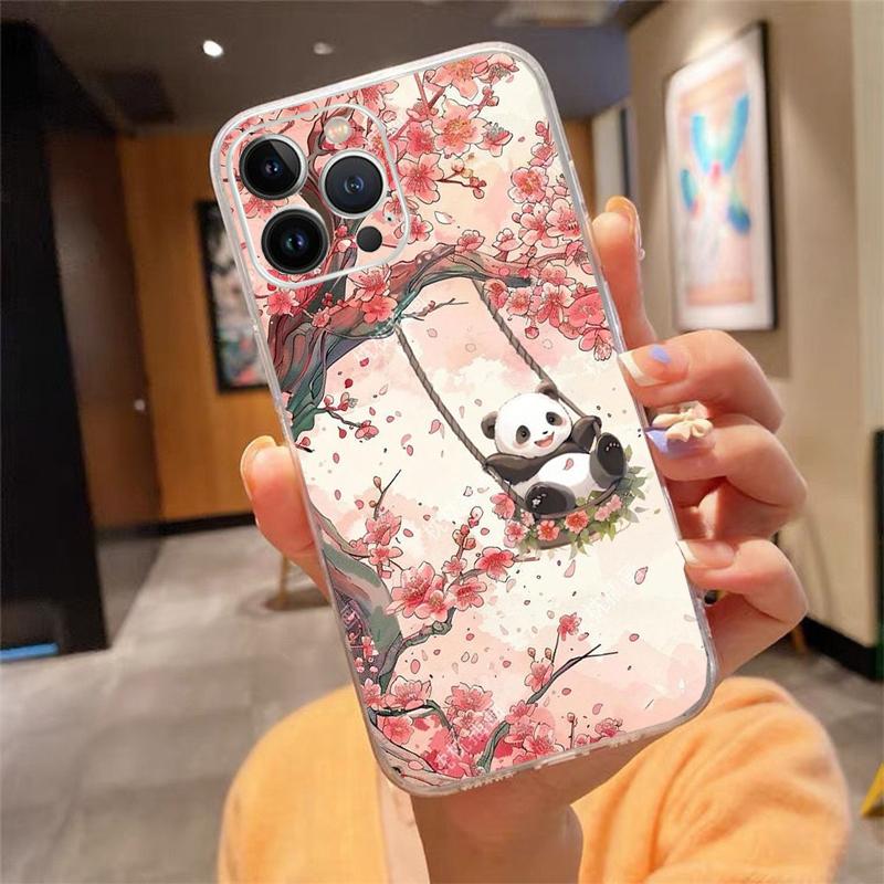 Cute cartoon panda Phone Case For iphone 17ProMax 17 Pro Air 16 15 14 13 Pro Max 16 15 14 13 Pro 15Plus