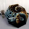 "Yin Yang Honeycomb Bees Wall Clock  Unique Home Decor" Umbrella, Portable 3 Fold Compact Umbrella for Men & Women,S92
