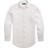 Polo Long Sleeve Button Front Solid Shirt Men Shirts White 710964097-002
