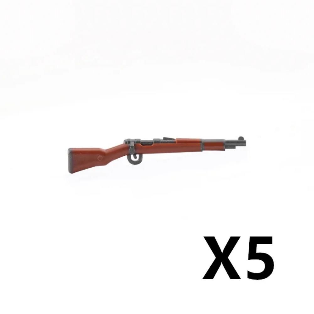 5/10 Zbraně vojáků z 2. světové války Stavebnice Dvoubarevný tisk Stroj Puška Samopal Odstřelovací pušky Vojenské příslušenství Kostky C238