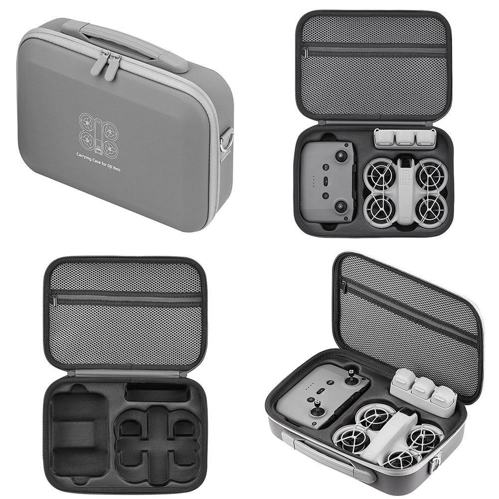 Storage Bag Protective Carrying Case PU Leather Drop-resistant Hard Shell Handbag for DJI NEO Drones Controller Accessories