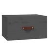 Table de chevet murale - Maison Exclusive - Gris - Pin massif - 40 x 29,5 x 22 cm