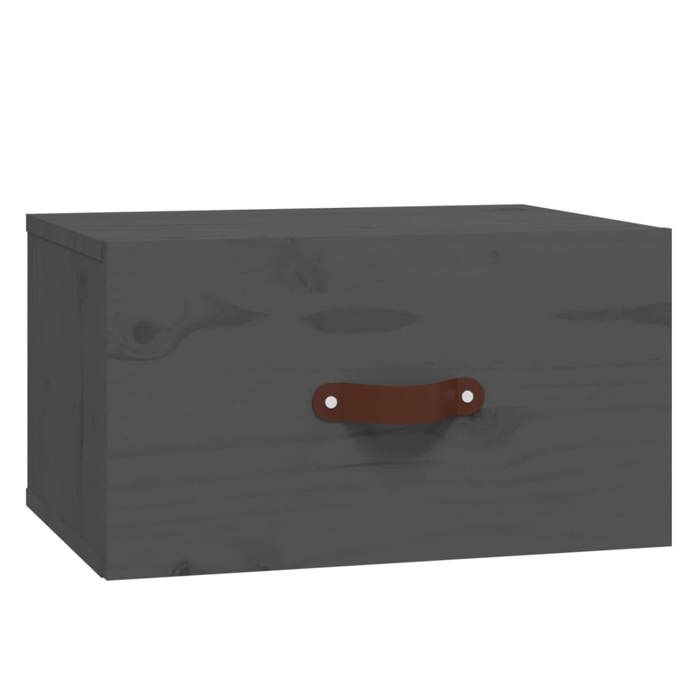 Table de chevet murale - Maison Exclusive - Gris - Pin massif - 40 x 29,5 x 22 cm