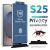 Samsung Galaxy S26 S25 S24 S23 S22 Ultra S24+ Film Ceramic de Confidențialitate Protector de Ecran Anti Spion