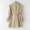 Damen Khaki Trenchcoat Mittellang Slim Fit - Neu für die Herbst/Winter Kollektion 2025