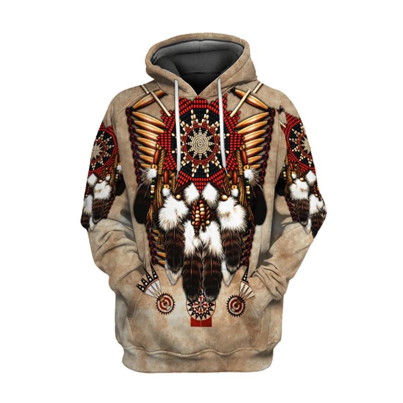 Herrenbekleidung Mode Bohemian Lockerer Hoodie Groß 3D-Druck Super Großer Hoodie Indischer Mode-Enthusiast Hoodies Oberteile