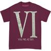 Men's You Me At Six Maroon Roman VI Tee T-shirt X-Large Maroon