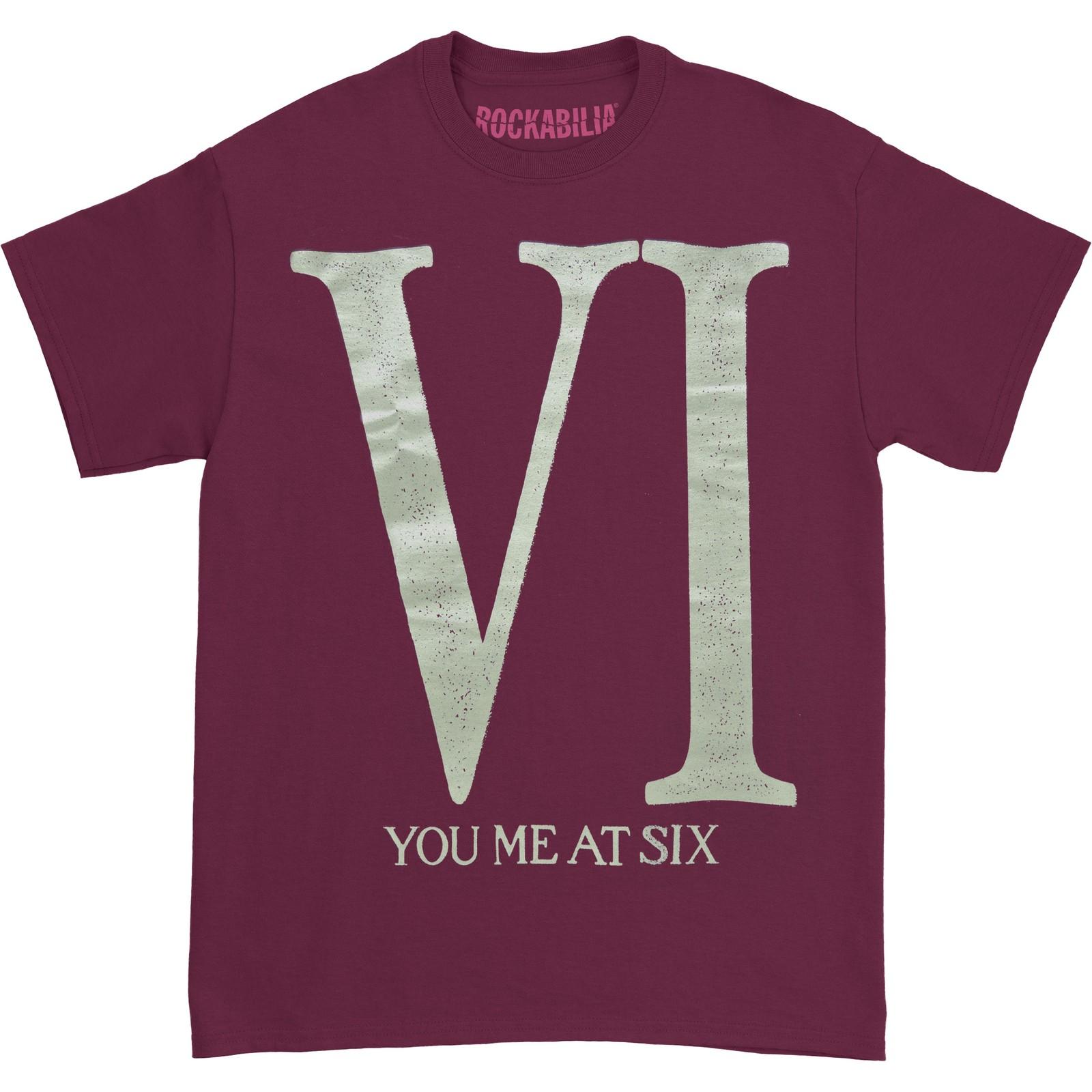 Men s You Me At Six Maroon Roman VI Tee T-shirt Small Maroon 2XL