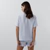 New European and American striped short-sleeved shorts pure cotton two-piece set soft and comfortable pajamas women's loungewear