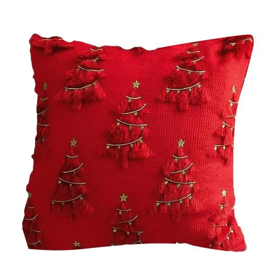 Christmas Plush Pillow Cover 18x18 Inch Decorative Throw Pillow Cover Winter Pillow