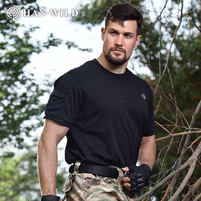 Hanye Hurricane Tactical Top Breathable Round Neck Breathable Slim Fit T-shirt For Men Quick Drying Outdoor Sports Short Sleeved