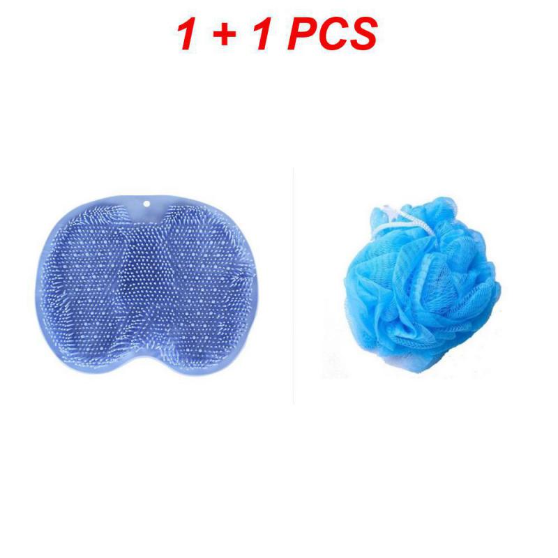 2024 Silicone Exfoliating Back Scrubber Massage Scraper Non-Slip Bath Scrub Pad Foot Shower Brush Bathroom Shower Back Scrubber