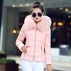 Autumn and winter new women's cotton-padded jacket short big fur collar women's cotton-padded jacket