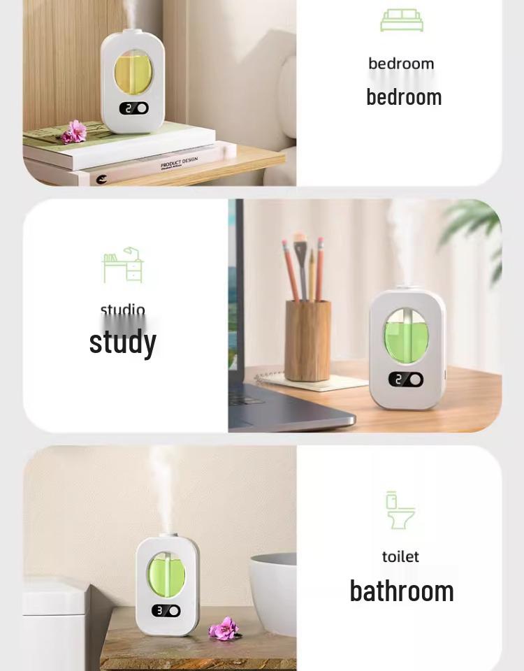Automatic Aroma Diffuser & Deodorizer - Long-lasting Fresh Scent for Home, Bedroom, & Toilet Odor Removal