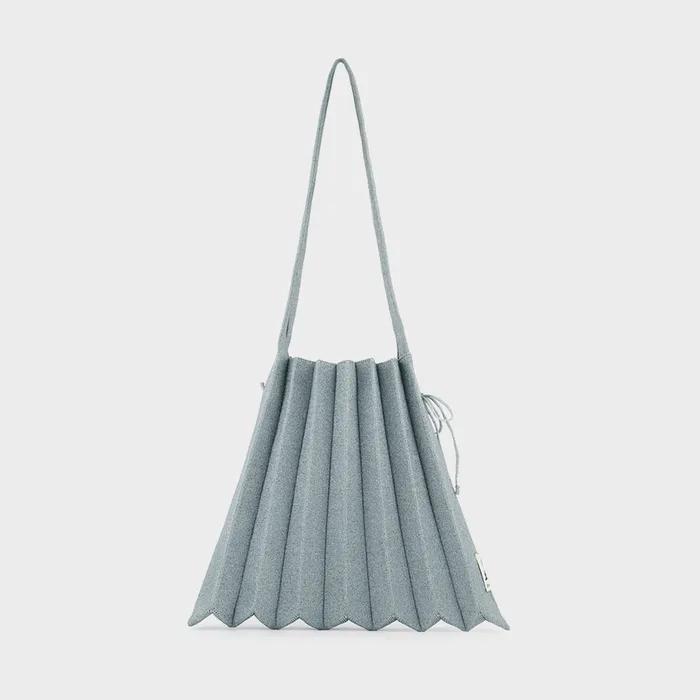 Lucky Pleats Knit M Starry Dusty Blue