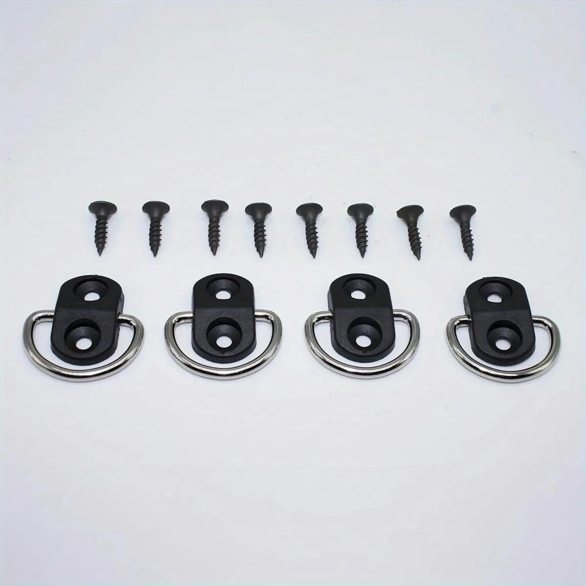 

4 комплекта Аксессуары Крюк для сетки-карго на пол Задний багажник Багажник Сетка для пола-карго Крюк-петля для крепления Кольцо Петля Подвесная плоская сетка Фиксация