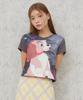 WAIKEI Lady And The Tramp_Printed Short Sleeve T-Shirt Charcoal