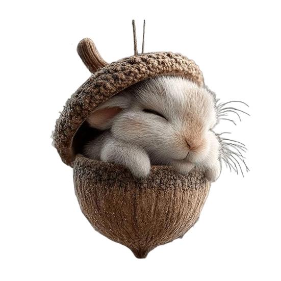 

1/6 шт. Автомобильная подвеска Очаровательная белка еж лиса желудь акриловые украшения Рождественская елка столешница автомобильные акценты праздничный декор E