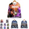 Fortnite Hoodie 3d Print Zipper Sweatshirts Battle Royal Cosplay Costume