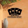 Metal Wall Art Poker Player Gift Casino Decor Playing Card Sign Man Cave Game Room