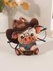 Cartoon Pig Glasses Frame Cute Animal Glasses Frame Sunglasses Display Stand Hand Carved Home Wooden Decoration 3D