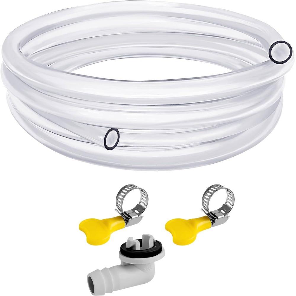 Portable AC Drain Hose Drainage Set Drain Kit Joint Extension Hose  Condensate Water Drain 10 Feet белый