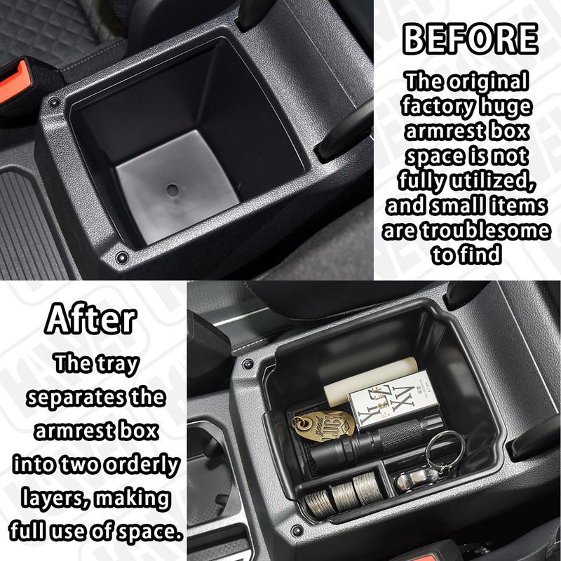 For VW Tiguan 2018      2024 and -2024 VW Taos Center Console ert Tray Organizer Armrest Storage Box