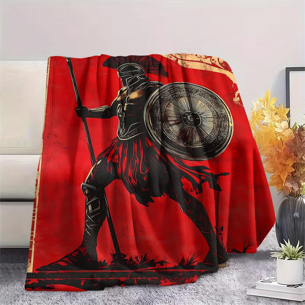 Red Element Cherry Football Print Flannel Blanket,High Quality Comfortable for All Seasons,Home Decor,Warmth and Comfort,Perfect for Christmas Gifts