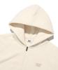 Fleece Hooded Half-Zip In Cream