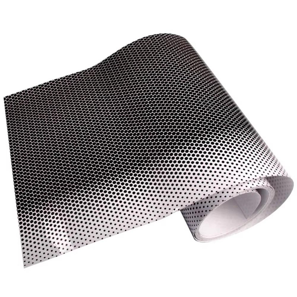 1M Car Sunshade Black Mesh Perforated Vinyl Windshield Stickers Front UV Protection Auto Decorative Stickers Vehicle Decoration