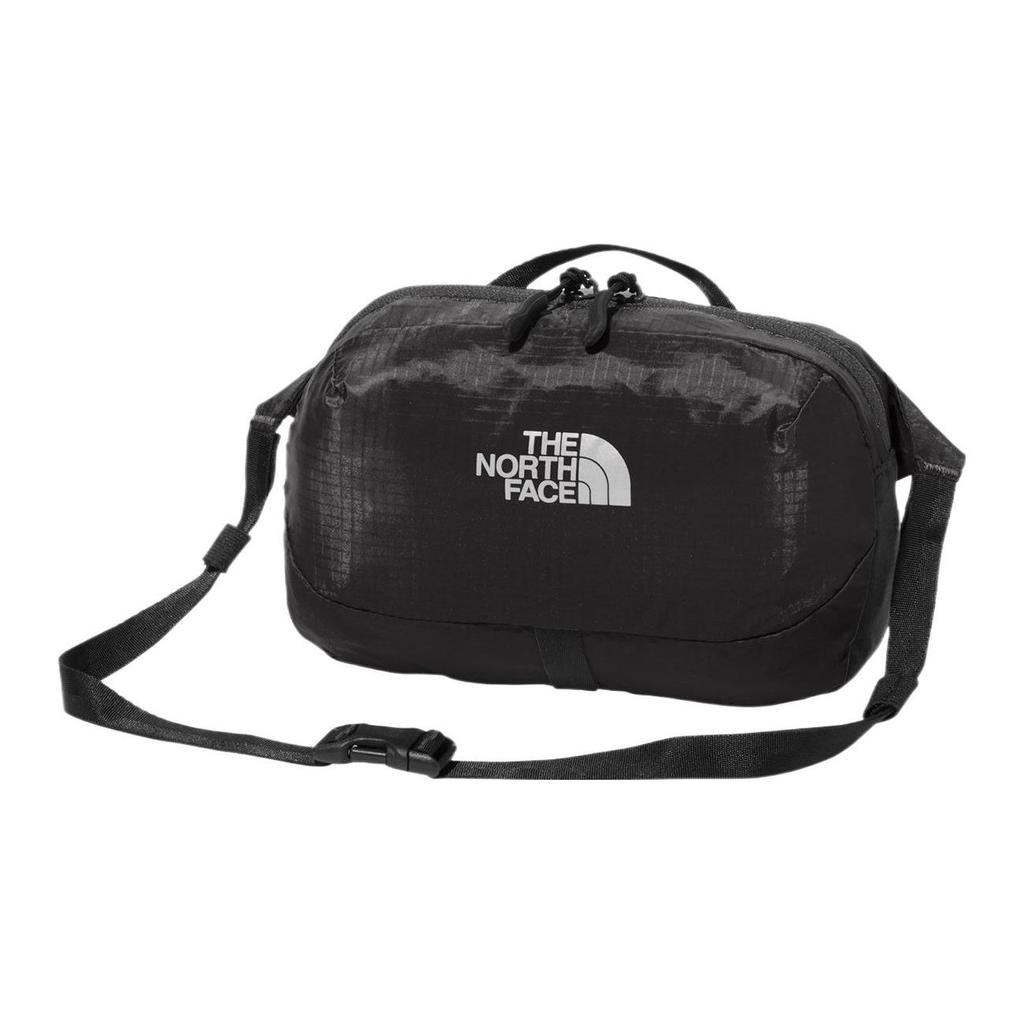 The North Face 2L Brand Logo Printed Handheld Shoulder Crossbody Waist Bag Outdoor Bag Tear-Resistant Nylon Black Unisex bags NM62378K