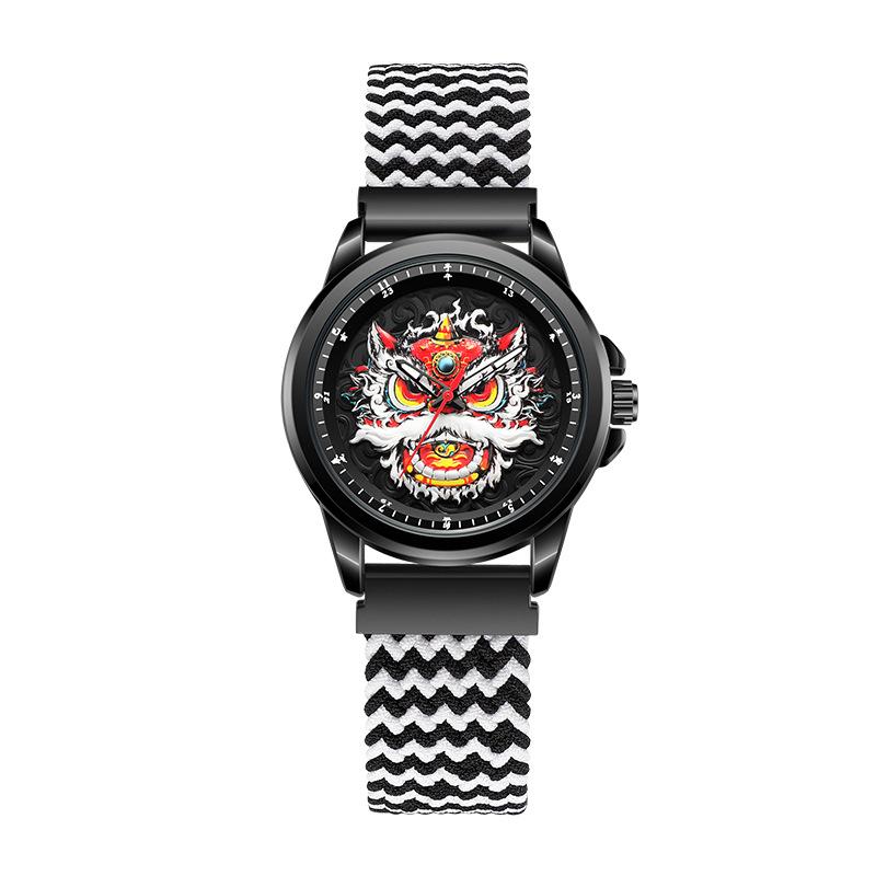 WLISTH Unique Creative Chinese Dragon Pattern Luxury Men's Watches Fashion Gift Brand Quartz Sport Silicone Wrist Watch