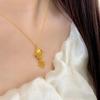 Gold-Plated Little Fish Pendant Necklace - Elegant, Versatile Clavicle Chain for Women