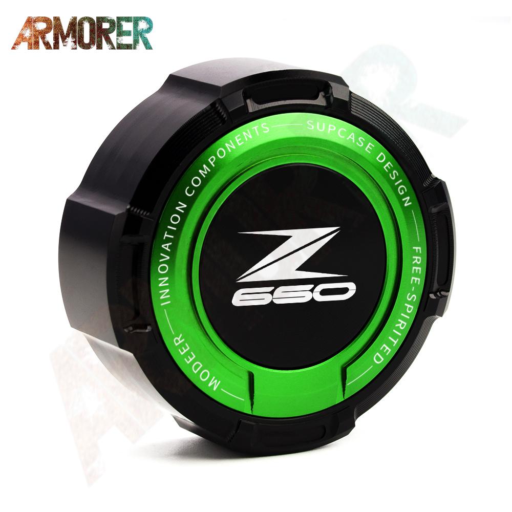 For KAWASAKI Z 650 750 900 1000 Z650 Z750 Z900 Z1000 Motorcycle CNC Aluminum Rear Brake Clutch Fluid Reservoir Cover