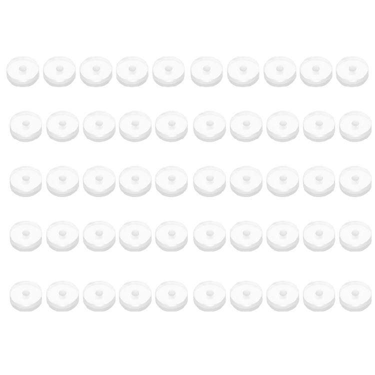 

50Pcs Silicone Healing Piercing Discs for Piercing Bumps 7mm Plastic Earring Back Stopper Accessories 1