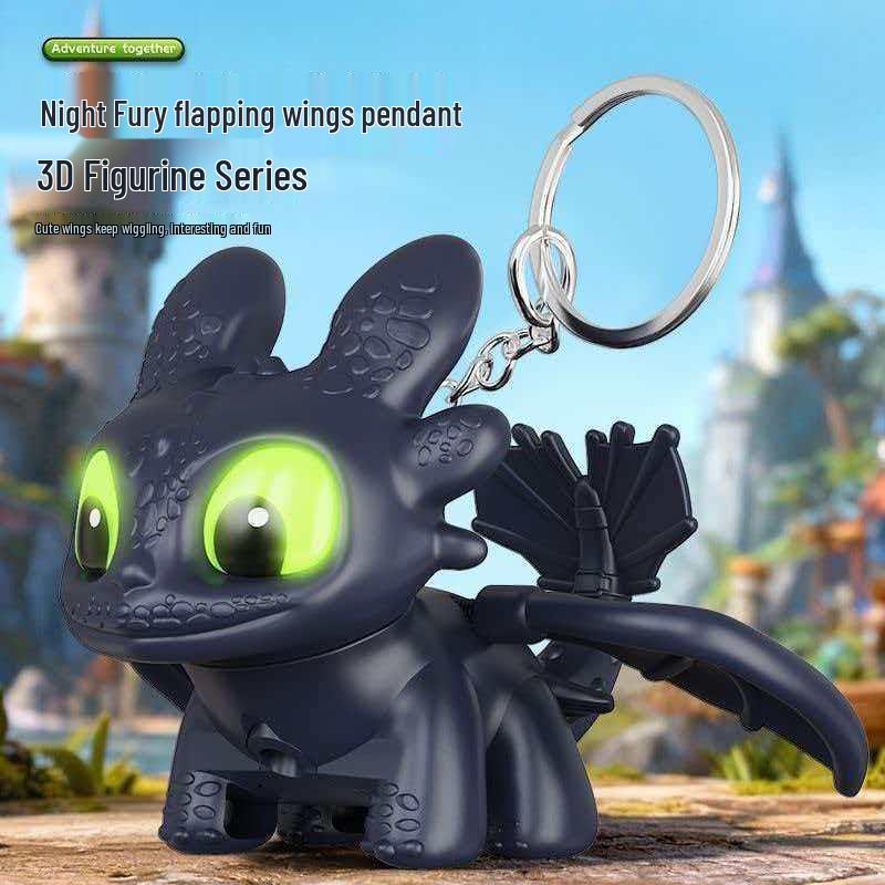 

Popular Luminous Toothless Plush Keychain - Creative Night Fury Pendant Gift for Boys & Girls 7 cm