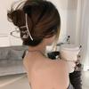 Ins Trendy Silver Metal Pin Grab Clip Women Fashionable Geometric Shark Clip Headband