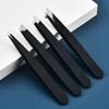 Black Multi-Tip Tweezers for Eyebrow Shaping and Hair Removal