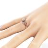 Fashion 14-Karat Rose Gold Plated With Diamonds, Women'S Ring