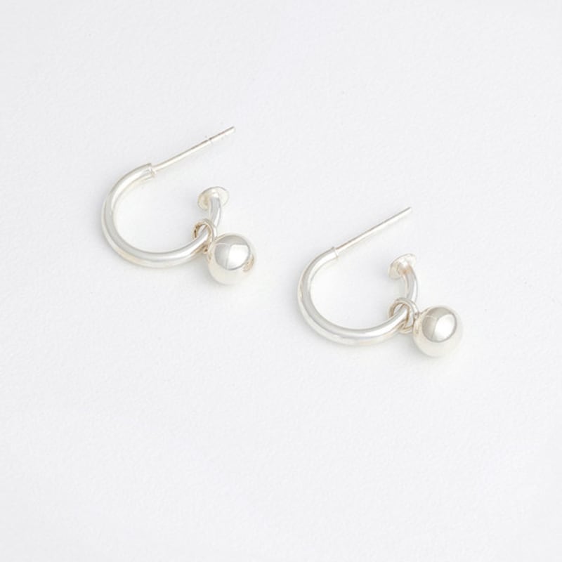 JYDDM 925 Simple Ball Ring Earrings