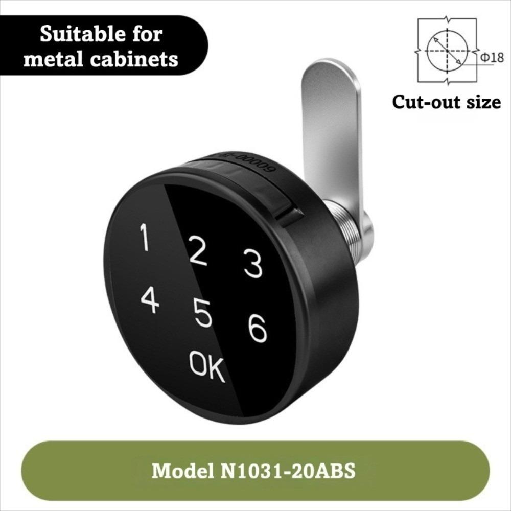 6-Digit Code Password Cabinet Lock Battery Powered RFID IC Card Cabinet Drawer Lock Keyless Design Touch Keypad