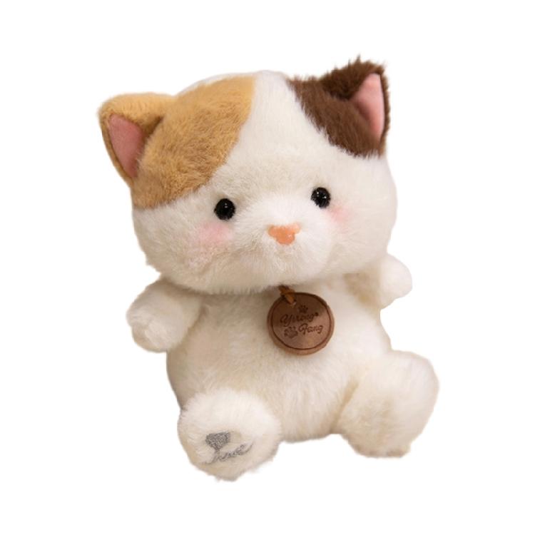 Furry Panda Plush Dolls Animal Kitten Toy Furry Stuffed Toy Cuddle Toy for Birthday Christmas Gifts