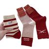 New Year'S Big Red Socks New Year Cloth Label Boneless Socks Embroidered Letter Bow Socks