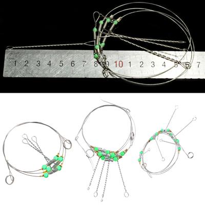 Stainless Steel Anti-Winding Swivel String Fishing Line Leader Sea Fishing Hook Steel Rigs Wire Leader Easy To Use