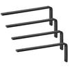 Shelf Bracket, 16 X 6 In 4 Pcs, Heavy Duty Floating Shelf Brackets, Brackets for Shelves, 10mm Thick Matte Black L Shelf Bracket,Steel Shelving