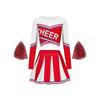 Zombie Cheerleading Uniform Women's Long-sleeve Cheerleader Performance Top Short Skirt Pom-pom Halloween School Student Costume